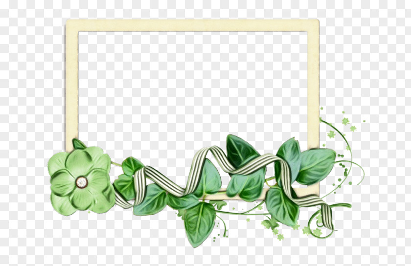Ivy Picture Frame Background Watercolor PNG