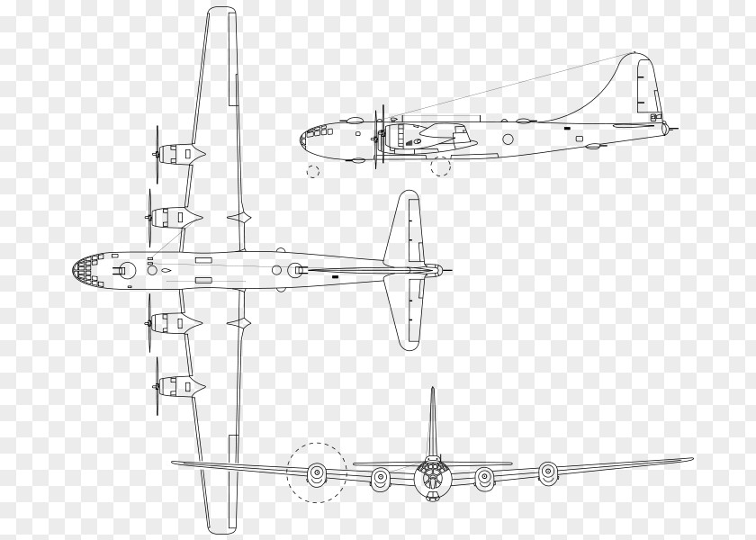 Airplane Boeing B-29 Superfortress B-50 Heavy Bomber Aircraft PNG