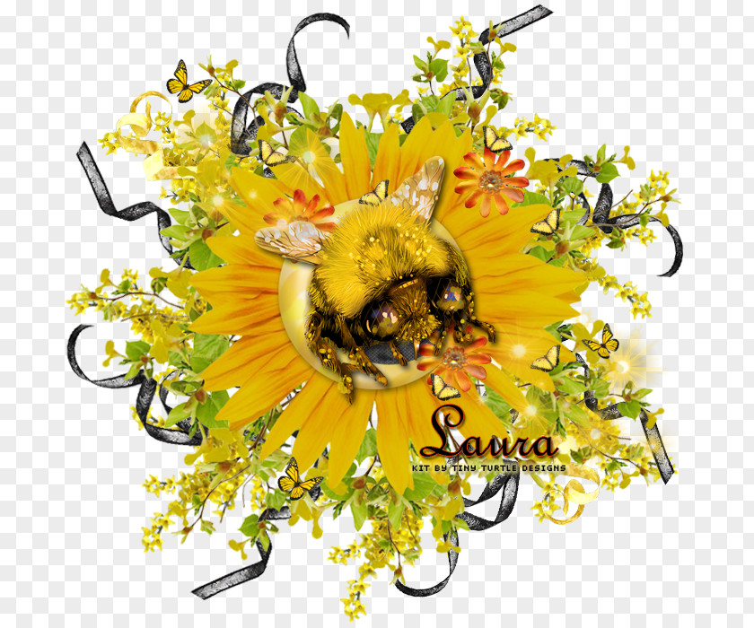 Bee Kiss Common Sunflower Cut Flowers Flower Bouquet Blume Interflora PNG