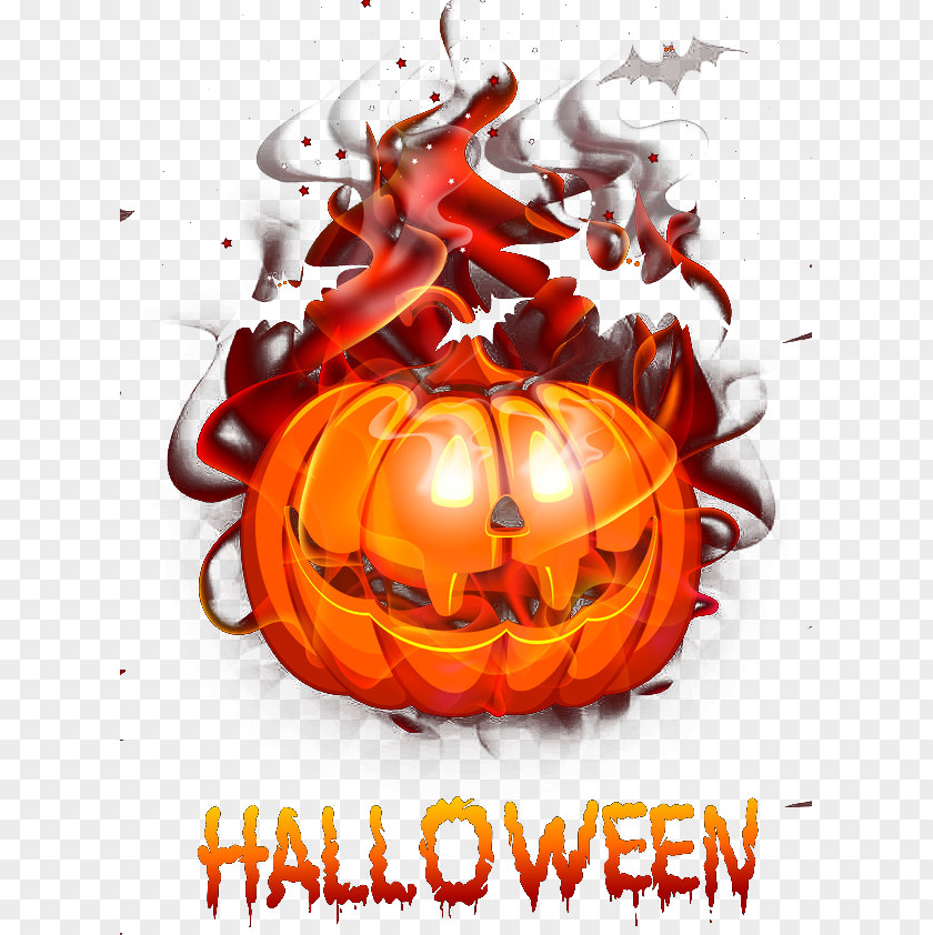 Fire Pumpkin Calabaza Jack-o-lantern Halloween PNG