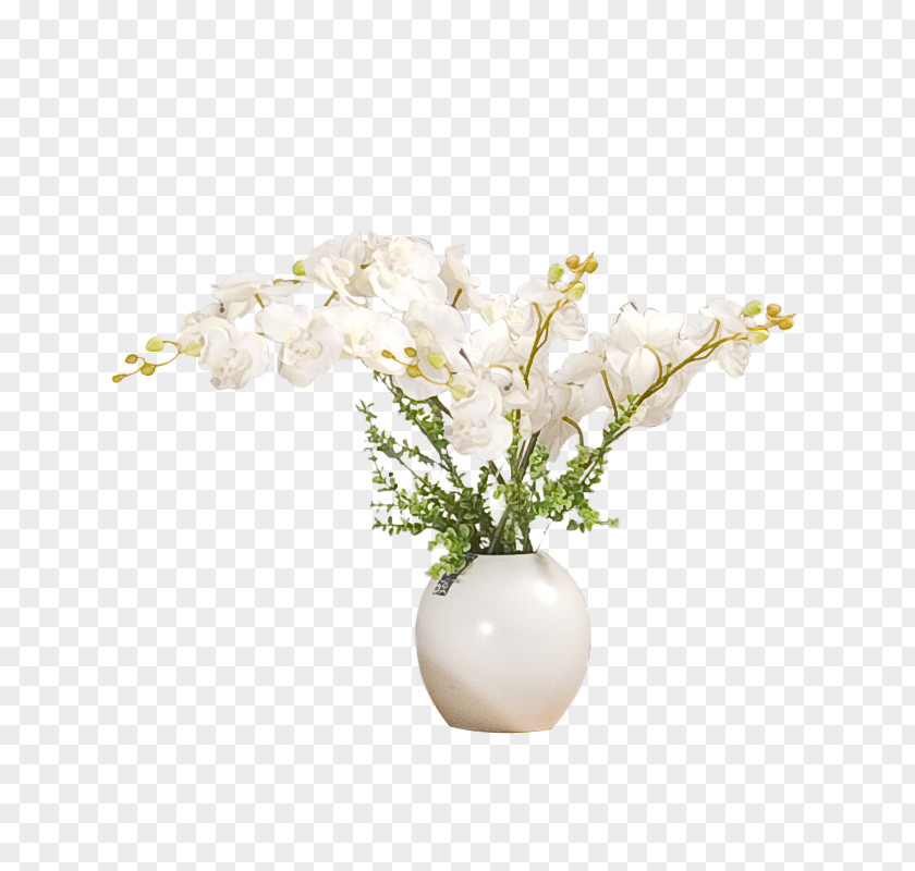 White Vase Flower Download PNG