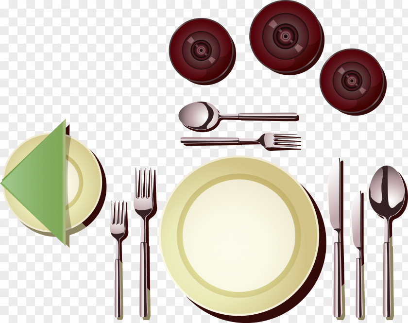 Table Ware Knife Cutlery Plate Spoon PNG
