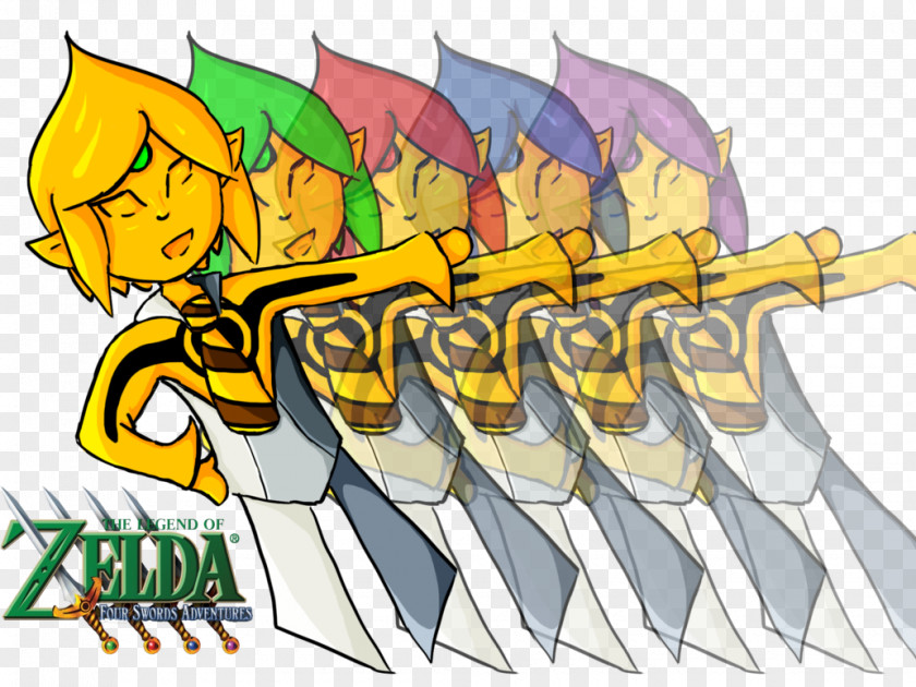 Watercolor Sword The Legend Of Zelda: Four Swords Adventures A Link To Past And Universe Zelda Art PNG
