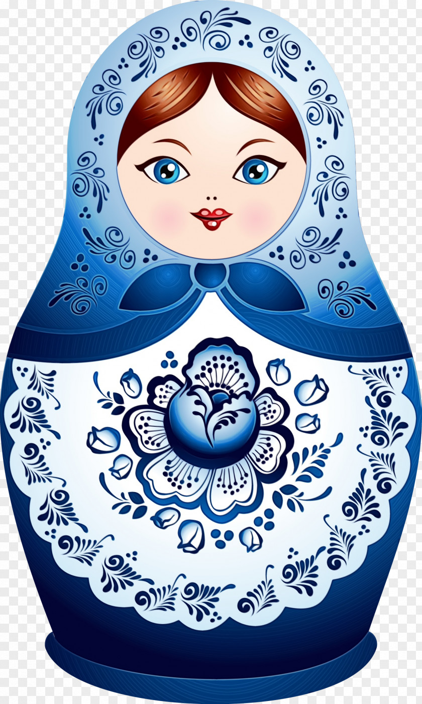 Blue Ceramic Doll Porcelain PNG
