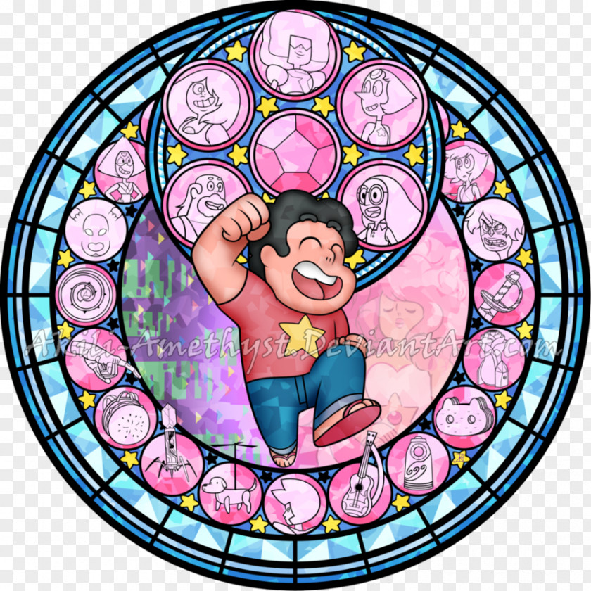 My Work Here Is Done Steven Universe Greg Stained Glass Window PNG
