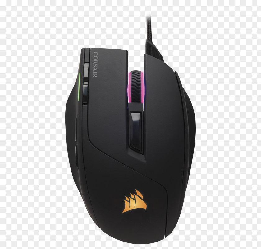 Over Weight Computer Mouse Corsair Sabre RGB Light Optical Components PNG
