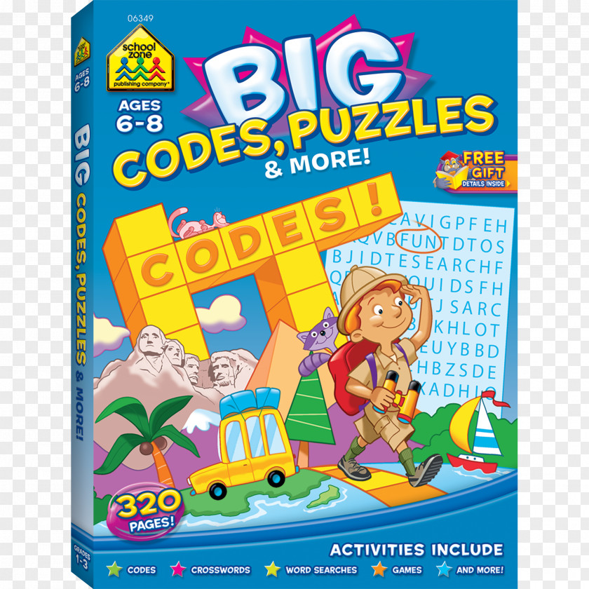 School Big Kindergarten Workbook Puzzle Crossword PNG