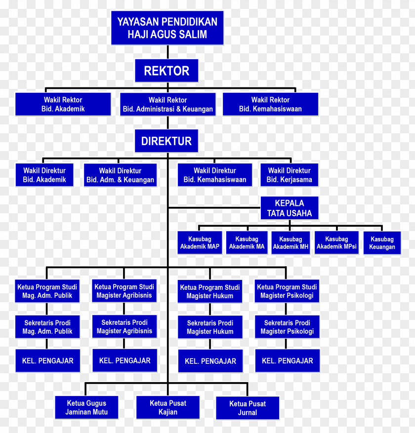 Struktur Organisasi Medan Area University Organizational Structure Master's Degree PNG