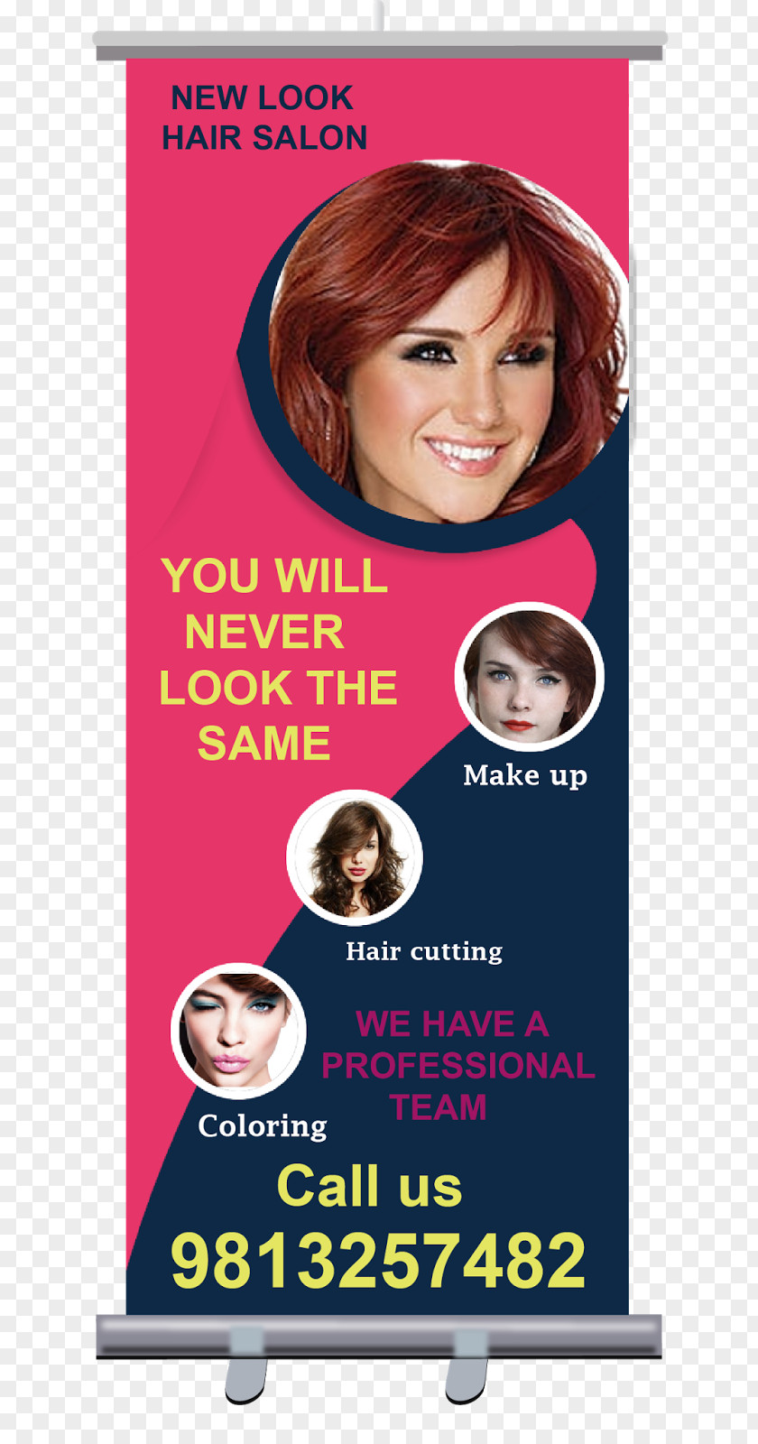 Hair Coloring Wig Advertising PNG