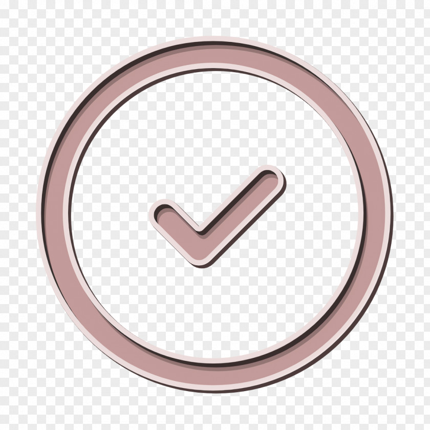 Symbol Metal Check Icon Circle PNG