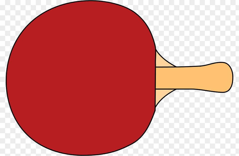 Cartoon Table Tennis Bat Racket Red PNG