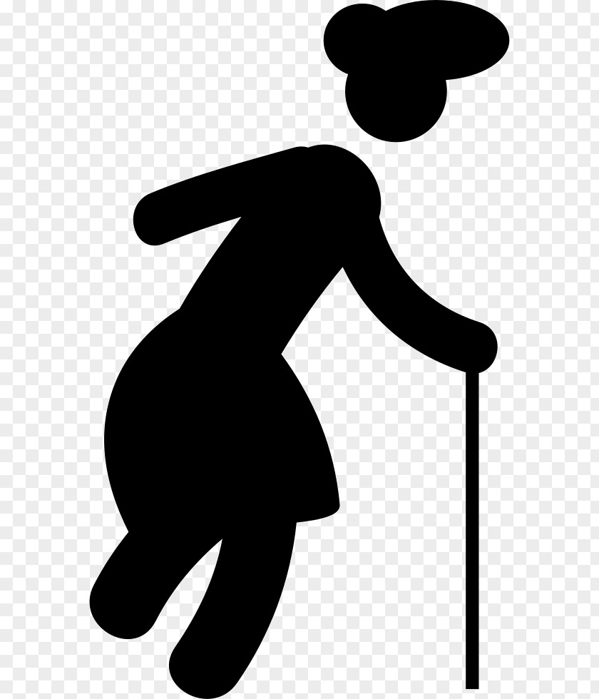 Old Lady Walking Funny Clip Art Image Human PNG
