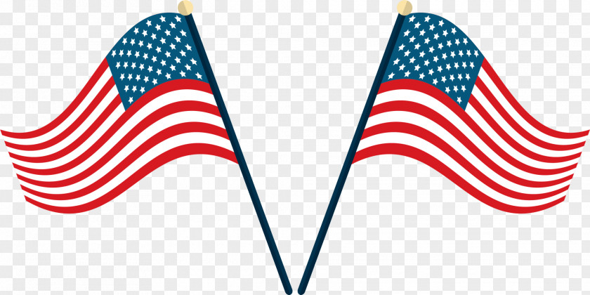 Red Waving Flag Of The United States Clip Art PNG