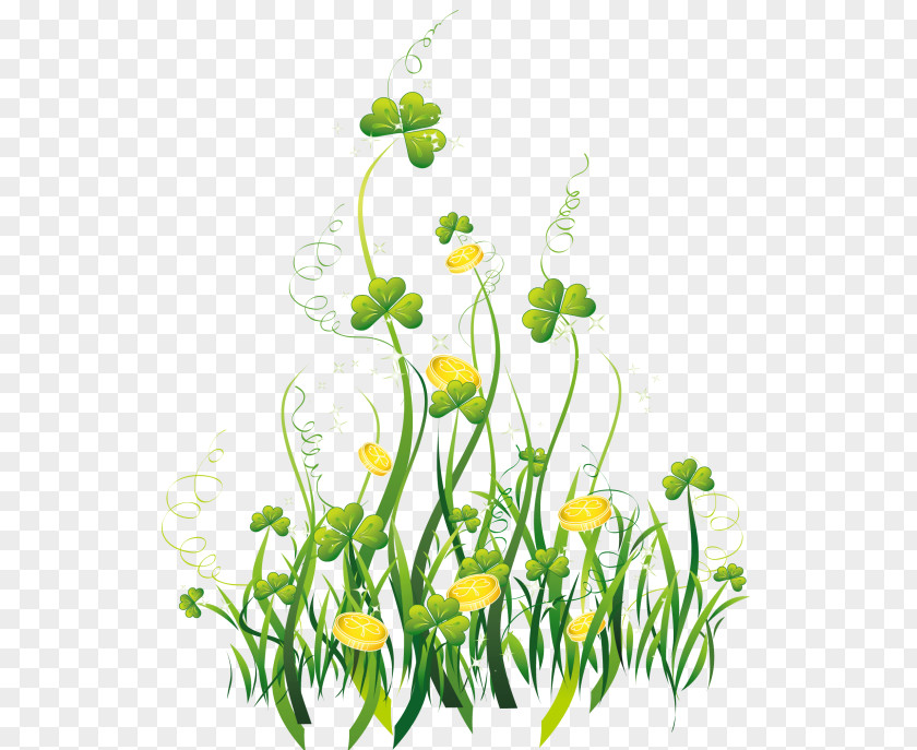 Saint Patrick's Day Floral Design Ireland Shamrock Clip Art For Scrapbooks PNG