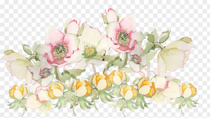 Watercolor Flower Painting Clip Art PNG