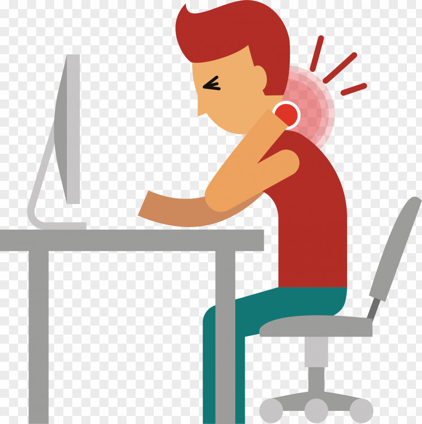 Work Fatigue Back Pain Clip Art PNG