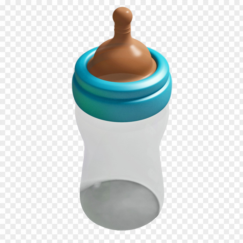 Blue Baby Bottle Infant Computer File PNG