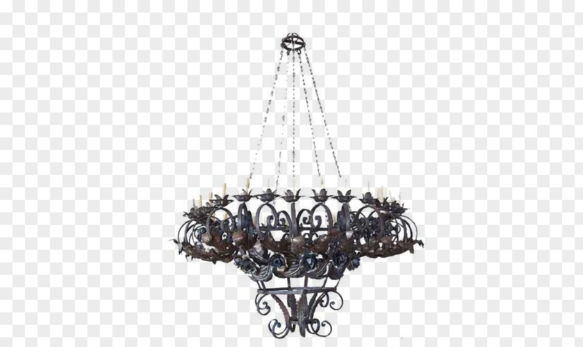 Chandelier Wrought Iron Blacksmith PNG