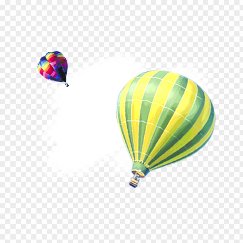 Green Hot Air Balloon PNG