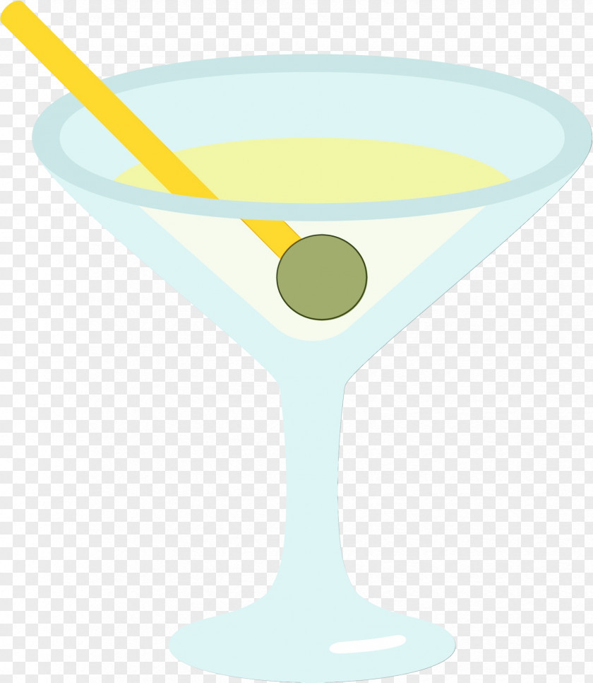 Nonalcoholic Beverage Appletini Watercolor Cartoon PNG