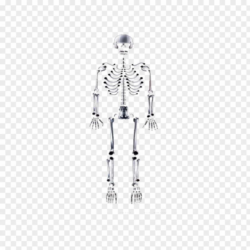 Skeleton Black And White Designer Pattern PNG