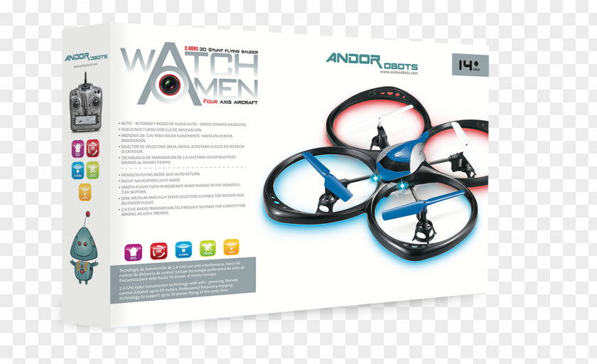 Three Laws Of Robotics Unmanned Aerial Vehicle Quadcopter ANDORobots Watchmen PNG