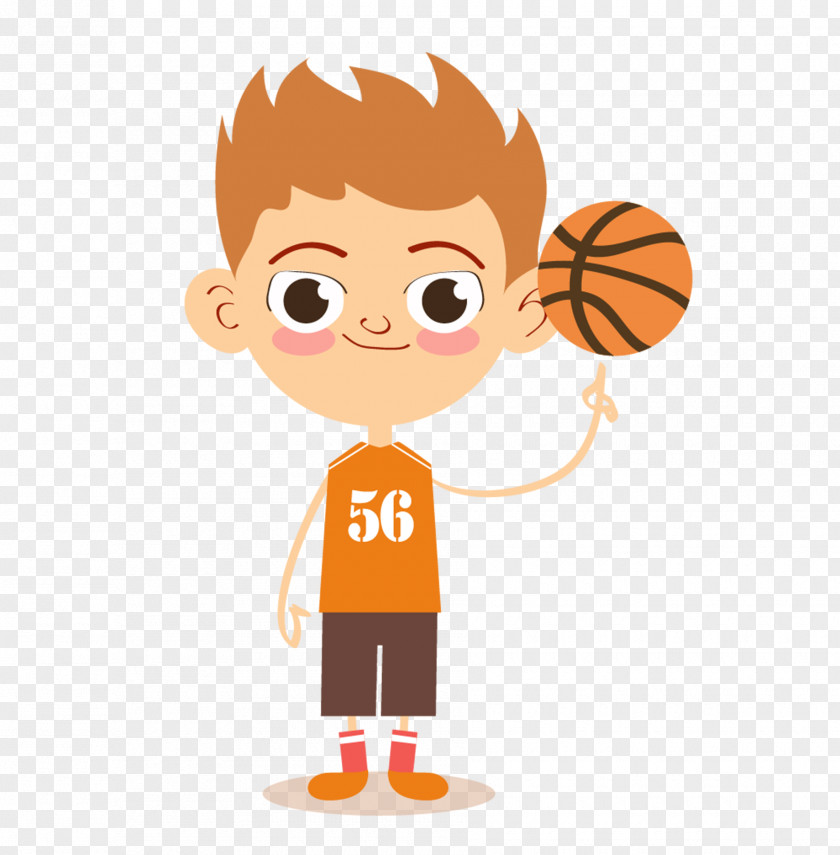 Vector Material Boys Basketball Sport Child Cartoon PNG