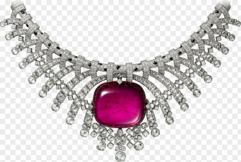 Ruby Necklace Jewellery Cartier Diamond PNG