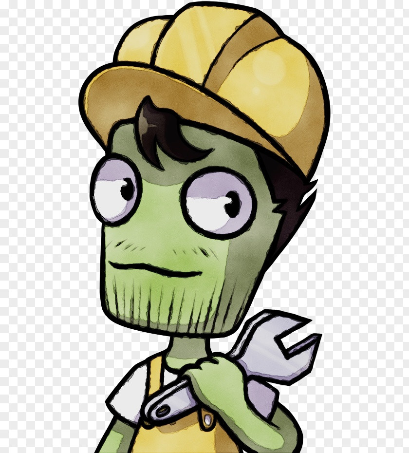 Cap Headgear Cartoon Clip Art Green Yellow Fictional Character PNG