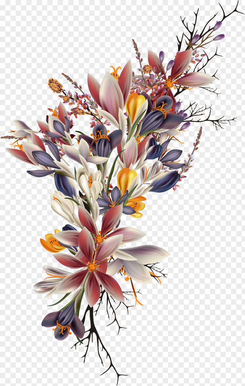 Exquisite Wildflower Bouquet Flowers In A Vase Flower Euclidean Vector PNG
