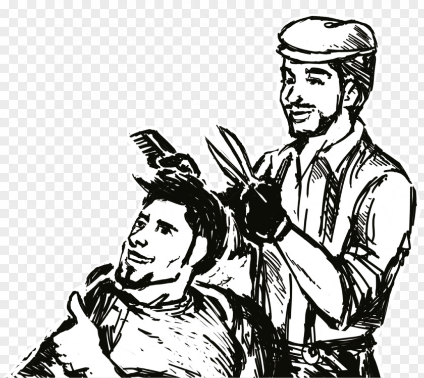 Barbearia Barber Black And White Photography Clip Art PNG