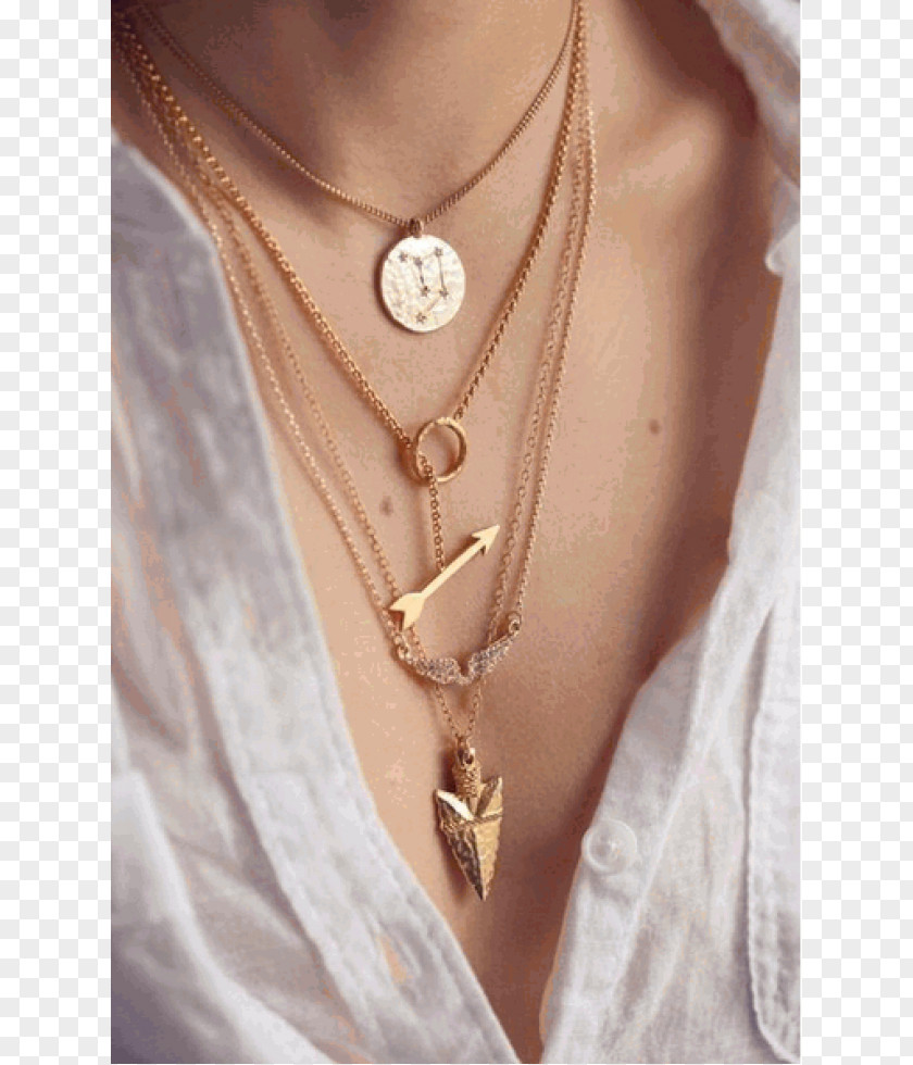 Boho Teepee Necklace Charms & Pendants Jewellery Chain Gold PNG