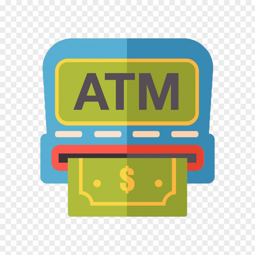 Hand-painted ATM Ticket Machine Automated Teller Icon PNG