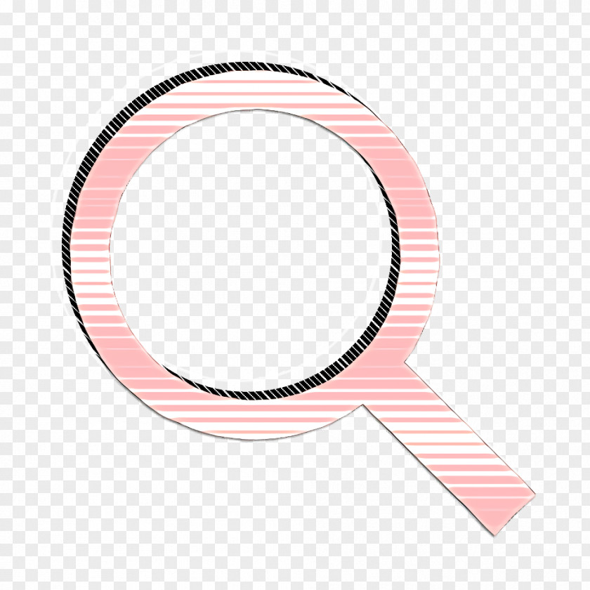 Peach Pink Search Icon Strong PNG