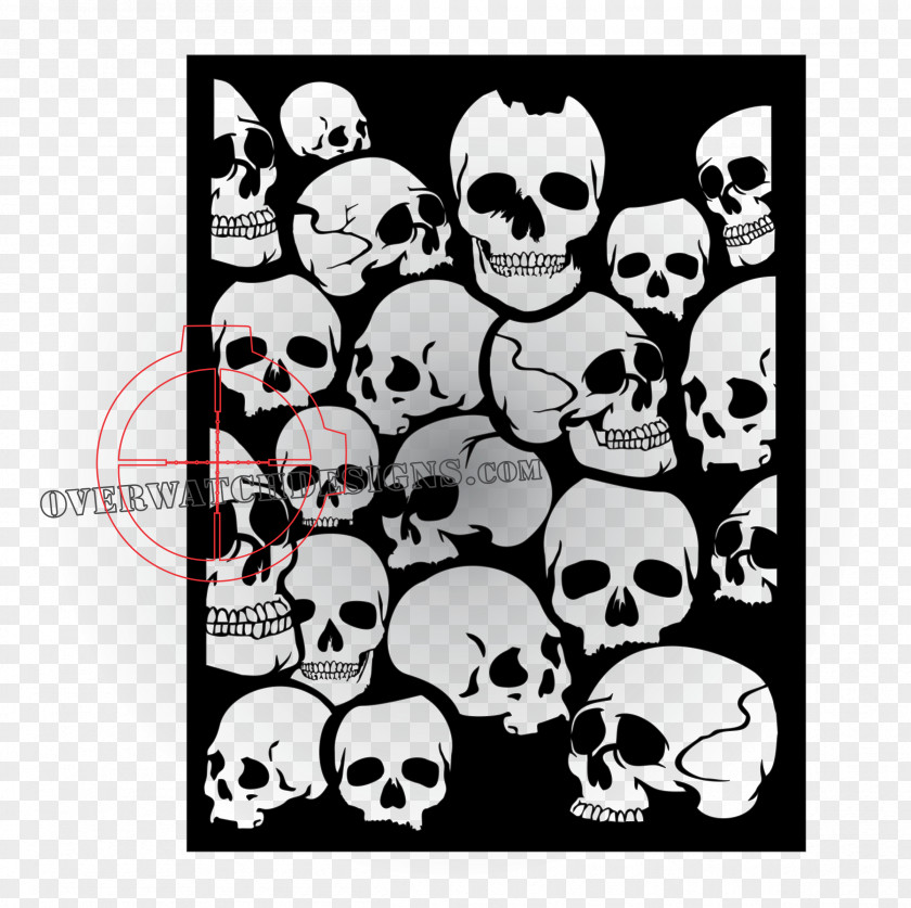 Camouflage Vector Stencil Skull Art Pattern PNG