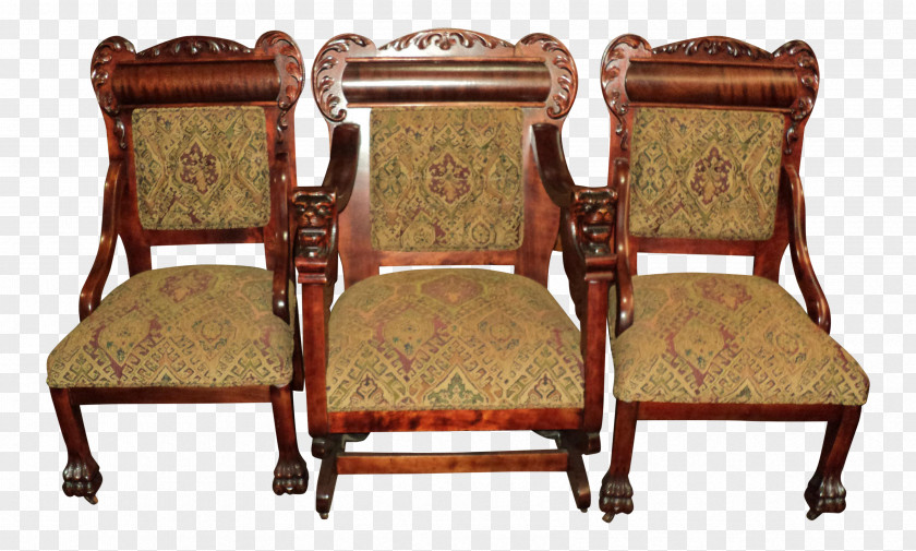 Mahogany Chair Rocking Chairs Table Wood Upholstery PNG