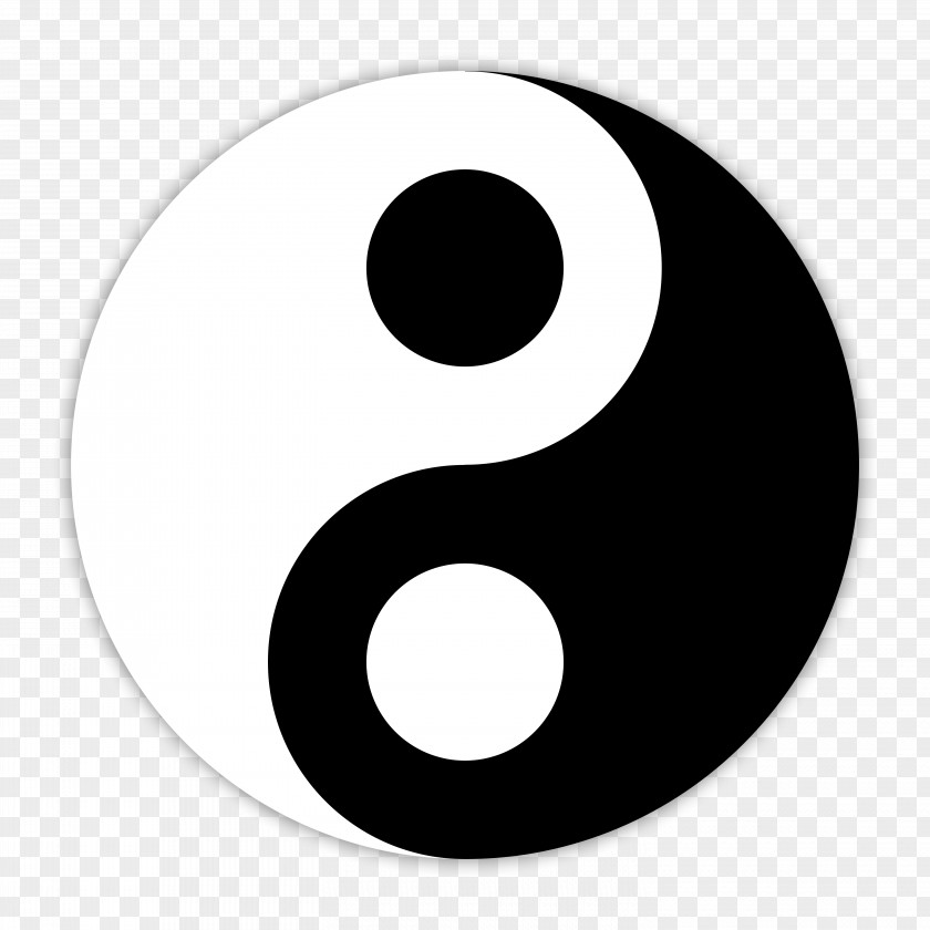 Religious Yin And Yang Taoism Symbol Taijitu Black White PNG