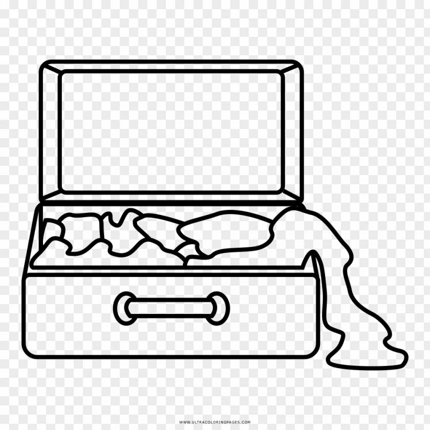 Suitcase Coloring Book Drawing Travel PNG