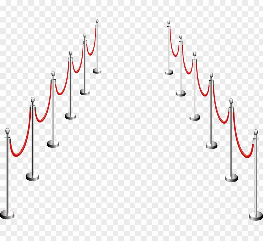 Vector Red Carpet Fence Clip Art PNG