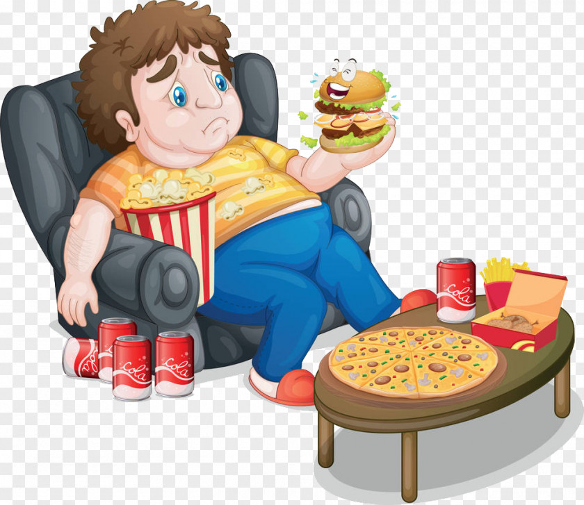 A Fat Man Sitting On Sofa Eating Something Childhood Obesity Overweight Disease PNG