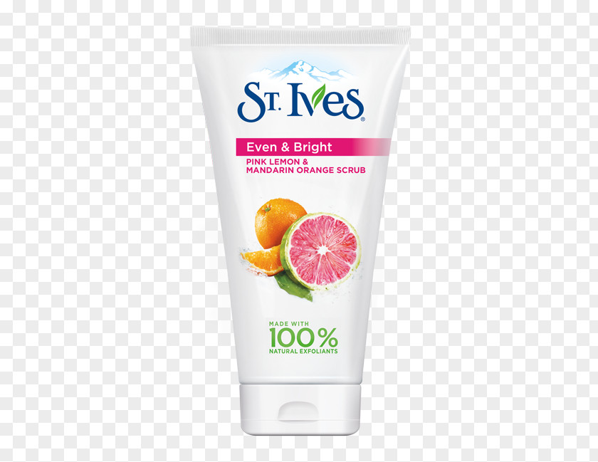 Face Scrub St. Ives Pink Lemon & Mandarin Orange Even Bright Scru Cleanser Fresh Skin Apricot Exfoliation PNG