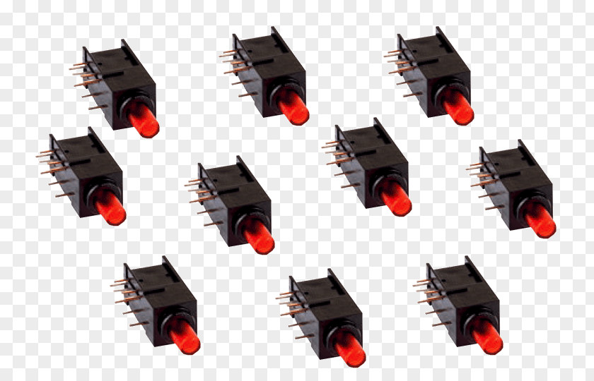 Rotary Push Button Electrical Connector Through-hole Technology Electronic Component Switches Electronics PNG