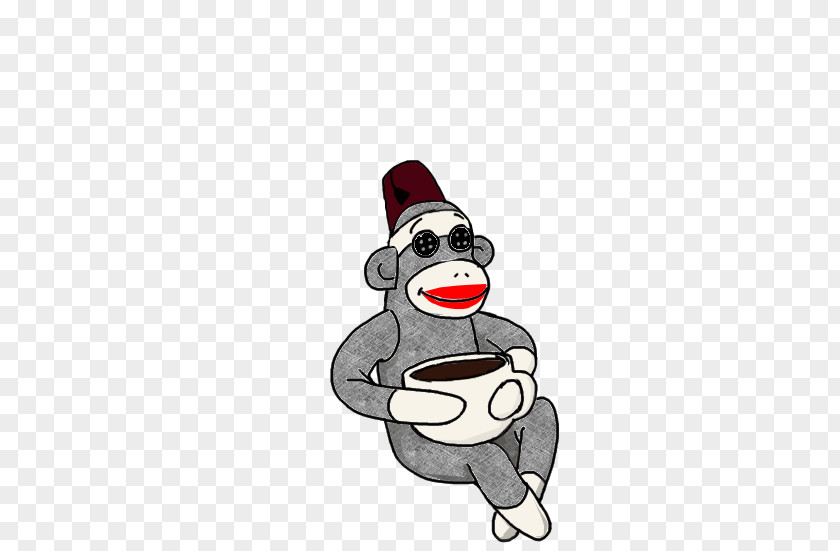 Sock Monkey Bear Primate Cartoon Christmas Ornament PNG