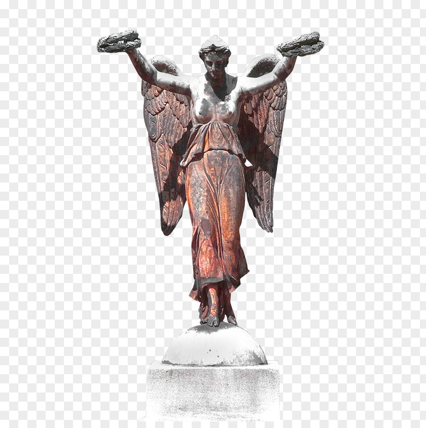 Angel Statue Classical Sculpture Figurine Bronze PNG