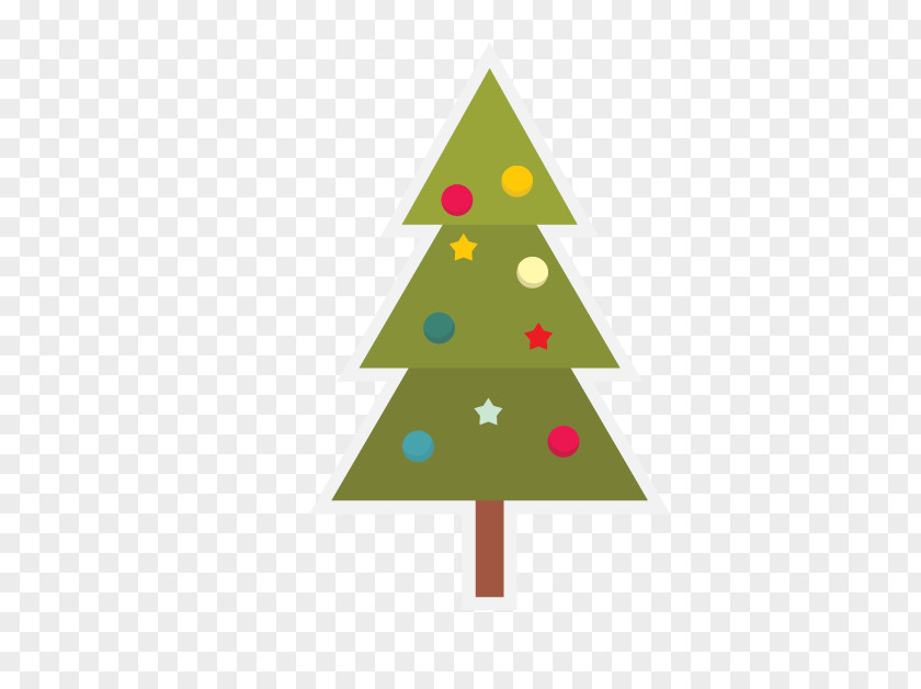 Cartoon Christmas Tree Illustration PNG