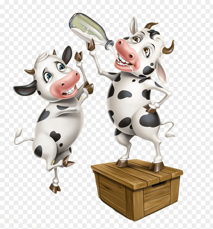 Drink Baka Milk Dairy Cattle Image Cartoon PNG