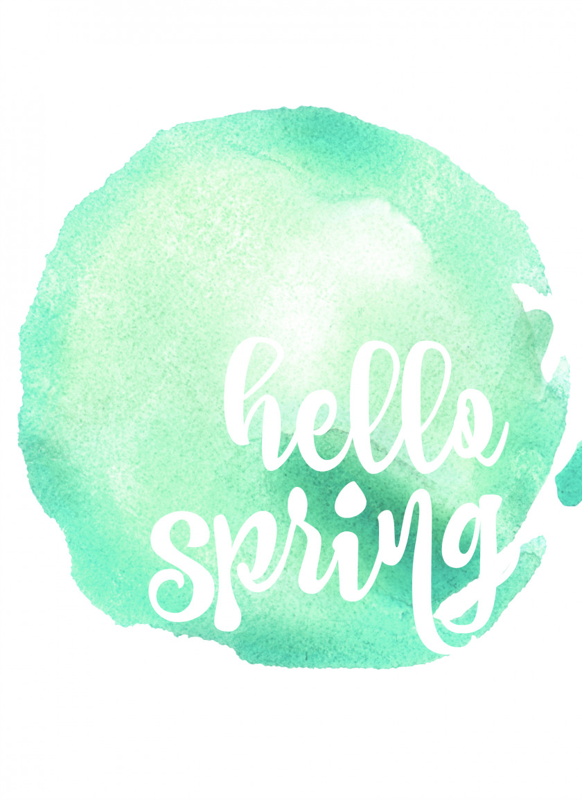Hello Watercolor Painting Spring Drawing PNG