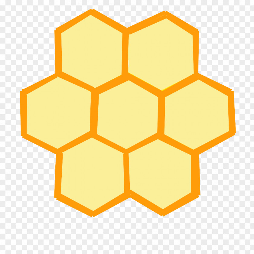Bee Hexagon Beehive Honeycomb PNG