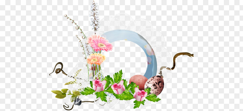 Easter Floral Design Clip Art PNG