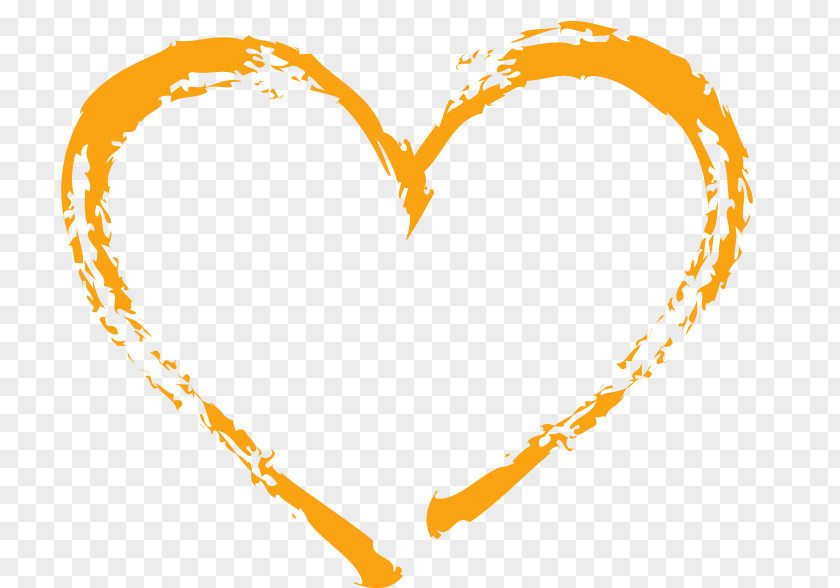 Orange Heart Love Clip Art PNG